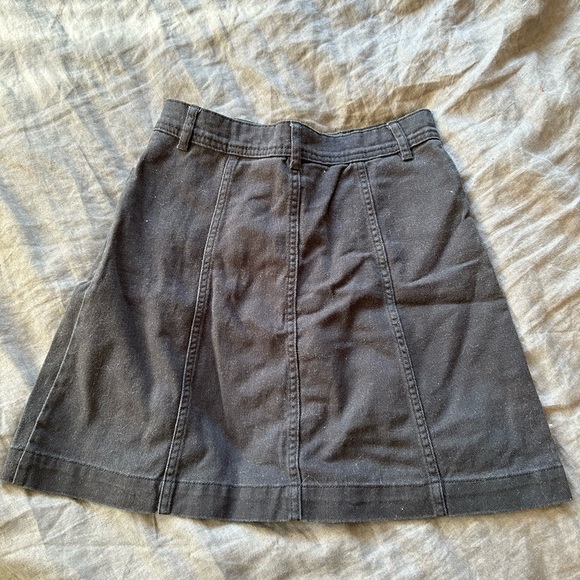 Denim button up skirt, size 2, black/grey denim - Picture 2 of 3